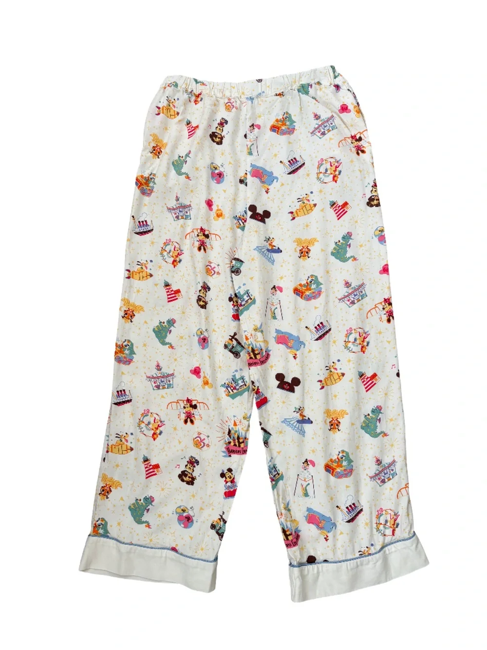 Tokyo Disney Resort Collared Long Sleeve Pants Pajamas Size Large - Picture 4 of 7